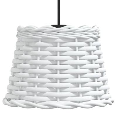 VidaXL Plafondlampenkap ø20x15 cm wicker wit VidaXL Plafondlampenkap ø20x15 cm wicker wit