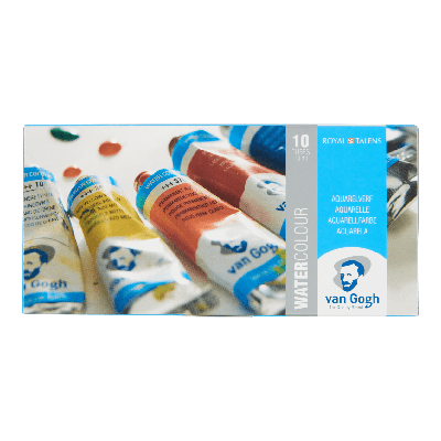 Bruynzeel Van gogh aquarelverf set met 10 kleuren in tubes van 10ml Bruynzeel Van gogh aquarelverf set met 10 kleuren in tubes van 10ml