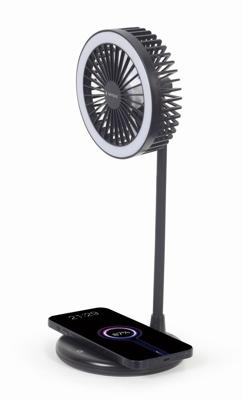 Bureaulamp met ventilator en draadloze oplader 10 Watt Bureaulamp met ventilator en draadloze oplader 10 Watt