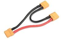 Y-kabel serieel XT90, silicone kabel 10AWG - 12CM - thumbnail