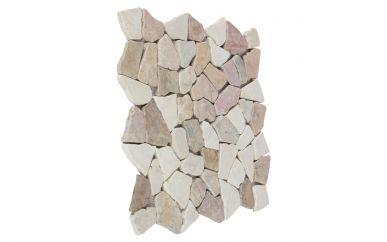 Mosaikfliesen Weiß-Rot 30x30 cm