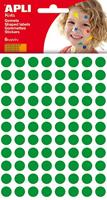 Apli Kids stickers, cirkel diameter 10,5 mm, blister met 528 stuks, groen - thumbnail