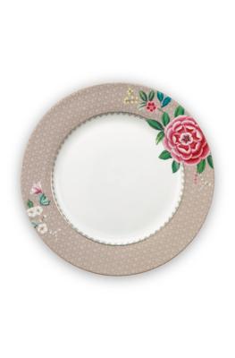 Pip Studio Blushing Birds Dinerbord Khaki 26.5 cm Pip Studio Blushing Birds Dinerbord Khaki 26.5 cm