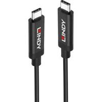 LINDY 43308 USB-kabel USB 3.2 Gen2 USB-C stekker, USB-C stekker 5.00 m Zwart - thumbnail