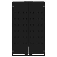 Containerberging voor 4 containers 276x79x117 cm staal zwart - thumbnail