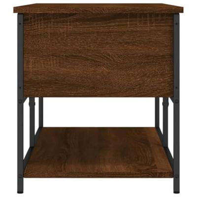 Opbergbankje 100x42,5x47 cm bewerkt hout bruin eikenkleur