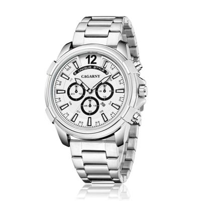 CAGARNY 6882 Fashion Waterproof quartz horloge met roestvrijstalen band