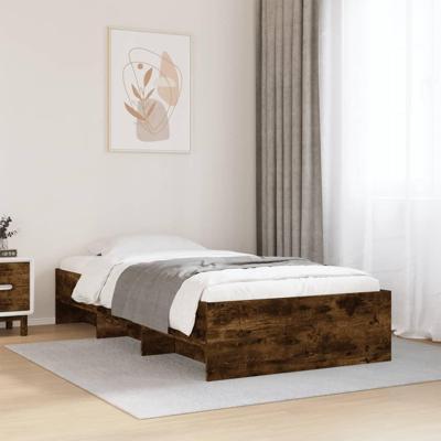 Bedframe zonder matras hout gerookt eikenkleurig 90x200 cm