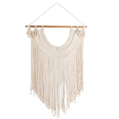 Handgemaakte Macramé Hanger Creme (95 cm)