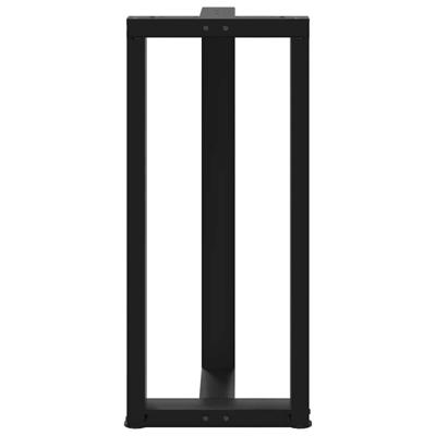 Bartafelpoten 2 st T-vormig 50x35x(90-91) cm staal zwart - thumbnail