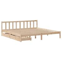 Bedframe zonder matras massief grenenhout 200x200 cm - thumbnail