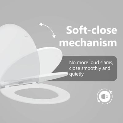 VidaXL Toiletzitting wit 47 x 37,5 x 3,8 cm duroplast