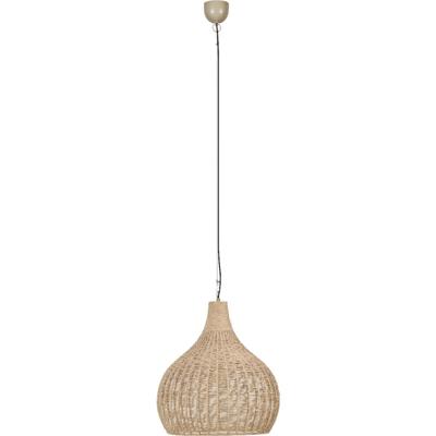 LED Hanglamp E27 - Bruin Jute - Stijlvolle Hangverlichting - Ø 35.5 cm