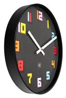 Wandklok 35 cm - Stil - Zwart/Multikleur - ABS - nXt 'Game' - thumbnail