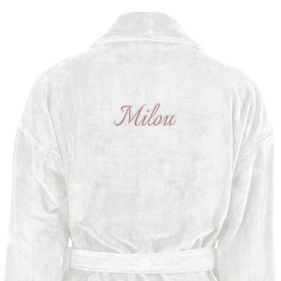 Dames badjas borduren - Wit - S/M