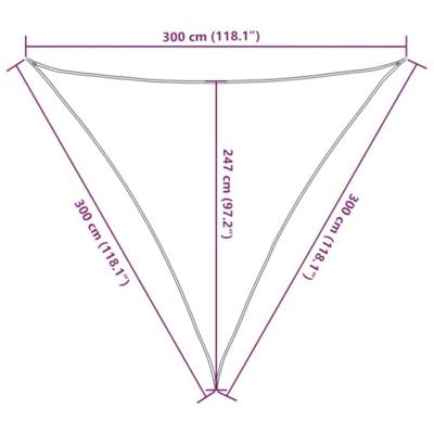 VidaXL Zonnezeil 160 g/m² 3x3x3 m hdpe antracietkleurig