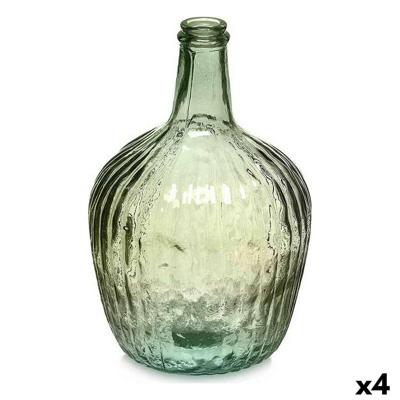 Decoratieve fles Gift Decor 2255/04R-G 2255/04R-G Groen Strepen 4 L 17 x 29 x 17 cm Decoratie (4 Stuks)