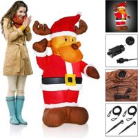 Opblaasbaar rendier XL verlicht 135 cm - thumbnail