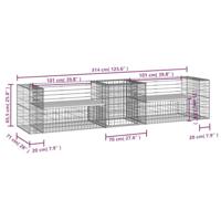 Tuinbank met schanskorf geïmpregneerd grenenhout - thumbnail