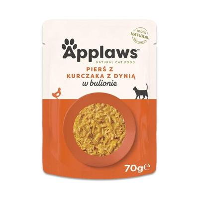 APPLAWS Chicken breast with pumpkin in broth - nat kattenvoer - 70g