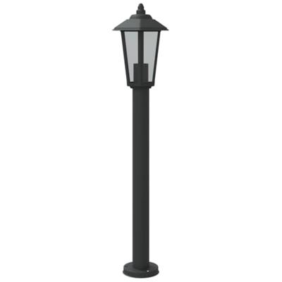 VidaXL Vloerlamp voor buiten 80 cm roestvrijstaal zwart
