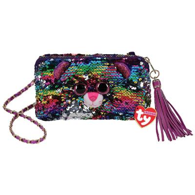 Ty Plush - Sequin Square Purse - Dotty the Leopard (TY95145) Ty Plush - Sequin Square Purse - Dotty the Leopard (TY95145)