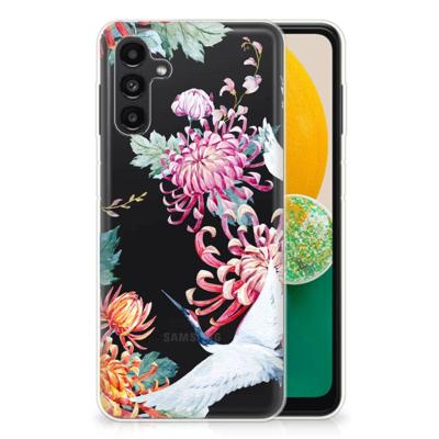 Samsung Galaxy A13 | A04s | TPU Hoesje | Bird Flowers
