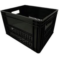 Kunststof Fietskrat 40 Liter voor Voordrager - Zwart - thumbnail