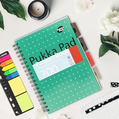 Projectboek pukka metallic b5 lijn 200pag 80gr gn Projectboek pukka metallic b5 lijn 200pag 80gr gn
