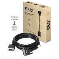 CLUB3D DVI-A TO VGA CABLE M/M 3m/ 9.8ft 28 zwart - thumbnail