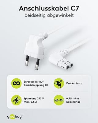 goobay Eurostekker > C7 90° kabel