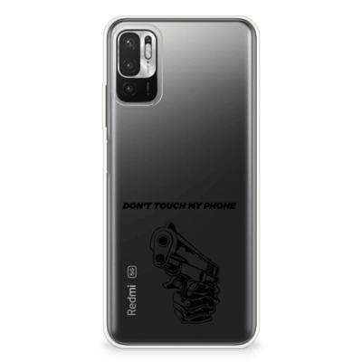Xiaomi Redmi Note 10/10T 5G | Poco M3 Pro Silicone-hoesje Gun Don't Touch My Phone Xiaomi Redmi Note 10/10T 5G | Poco M3 Pro Silicone-hoesje Gun Don't Touch My Phone