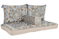 Tuinstoel DKD Home Decor Blauw Beige 155 x 76 x 65 cm 150 x 76 x 20 cm - thumbnail
