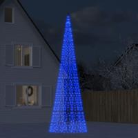 VidaXL Led-kerstboom aan vlaggenmast 1534 leds 500 cm blauw - thumbnail