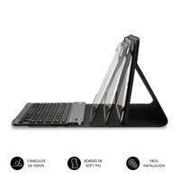 SUBBLIM FUNDA Con Teclado KeyTAB Pro Bluetooth Black Para Tablet DE 10,1 inch/25,65 cm batterij 420 mAh - compatibel met Windows/Android/iOS - thumbnail