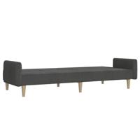 Slaapbank 2-zits stof donkergrijs - thumbnail