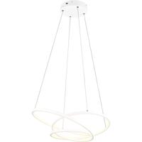 LED Hanglamp - Trion Alvin - 34W - Aanpasbare Kleur - Dimbaar - Rond - Mat Wit - Metaal - thumbnail