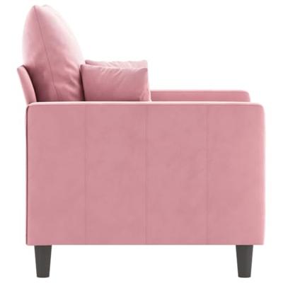 Fauteuil 60 cm fluweel roze