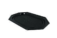 Catering schalen achthoekig 45cm zwart PET - thumbnail