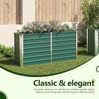 Plantenbak verhoogd 160x40x77 cm gegalvaniseerd staal groen - thumbnail