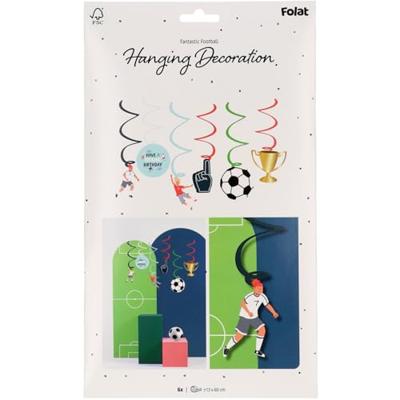 Fantastic Voetbal Swirl Hangdecoratie Birthday (6st)