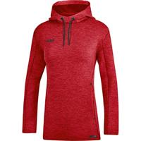 JAKO 6729D Sweater Met Kap Premium Basics Dames - Rood Gemeleerd - 42 - thumbnail