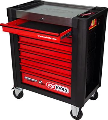 KS Tools 8730008 Werkplaatswagen Plaatstaal Kleur (specifiek): Zwart, Rood KS Tools 8730008 Werkplaatswagen Plaatstaal Kleur (specifiek): Zwart, Rood