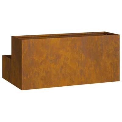 VidaXL Tuin bloempot roestig 100 x 60 x 45 cm cortenstaal