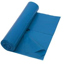 Vuilniszak 45 micron, ft 80 x 100 cm, 120 liter, blauw, rol van 25 stuks - thumbnail