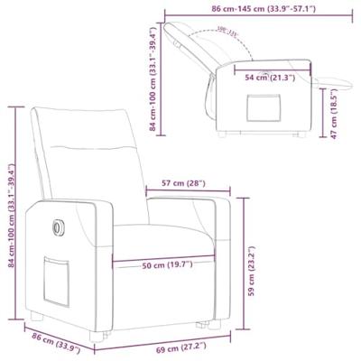 Sta-op-stoel elektrisch verstelbaar stof blauw