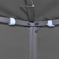 VidaXL Vervangend tentdoek prieel 310 g/m² 3x3 m donkergrijs - thumbnail