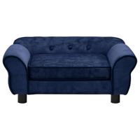 VidaXL Hondenbank 72x45x30 cm pluche blauw - thumbnail