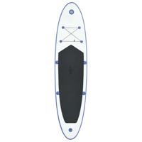 Stand Up Paddleboardset opblaasbaar blauw en wit - thumbnail