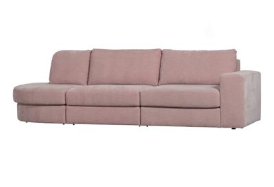 vtwonen 2,5-zits Bank 'Family' Ronding Links, Woven, kleur Roze